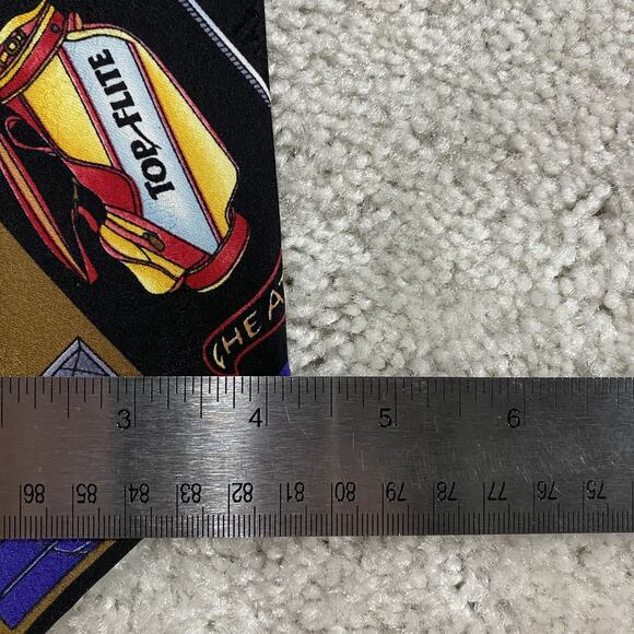 VTG Top Flite Tie Nicole Miller Necktie Silk Golf Clubs Balls Novelty 90s - Picture 4 of 5